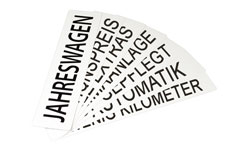 Bild Standard Einlegeschid für Kennzeichenhalter